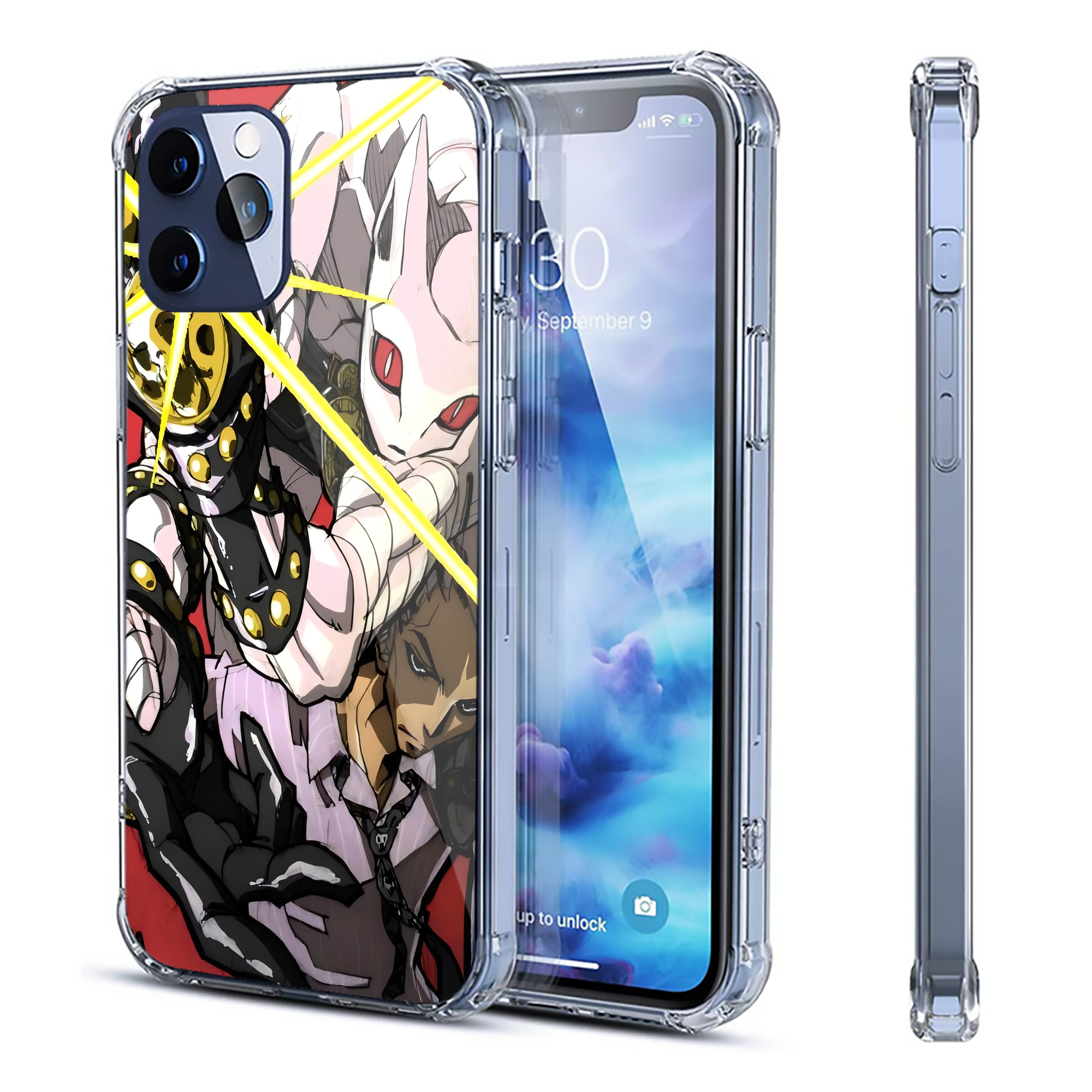 （画像用） ジョジョの奇妙な冒険 JoJo's Bizarre Adventure 【iPhone 12シリーズ対応】透明スマホケース（クリアソフトケース）